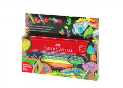 Комплект 10 цв цветни моливи за рисуване металик и неон JUMBO GRIP Faber-Castell