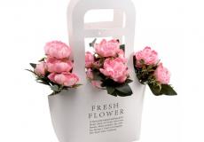 Бяла торбичка за цветя Fresh flowers
