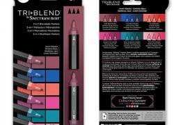 Алкохолни маркери TriBlend, комплект 6 Маркера с 18 Цвята - Бижу