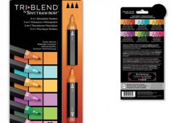 Алкохолни маркери TriBlend, комплект 6 Маркера с 18 Цвята - Екзотични