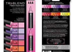 Алкохолни маркери TriBlend, комплект 6 Маркера с 18 Цвята - Флорални