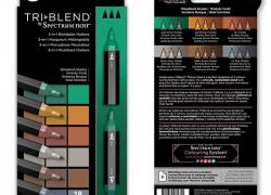 Алкохолни маркери TriBlend, комплект 6 Маркера с 18 Цвята - Гора