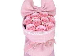 Букет със 11 сапунени рози и перли For You, 22см x17см, Розов