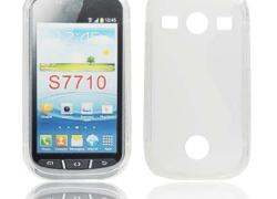 Бял силиконов гръб за Samsung S7710 Galaxy Xcover 2