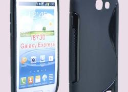 Черен силиконов гръб за Samsung  I8730 Galaxy Express