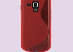 Червен силиконов гръб за Samsung  S6500 Galxy Mini 2