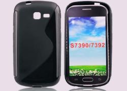 Черен силиконов гръб за Samsung  S7390 Galaxy Trend Lite