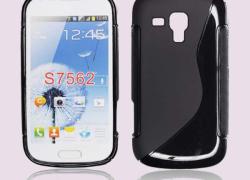Черен силиконов гръб за Samsung  S7560 Galaxy Trend/S7562 Galaxy S Duos