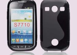 Черен силиконов гръб за Samsung S7710 Galaxy Xcover 2
