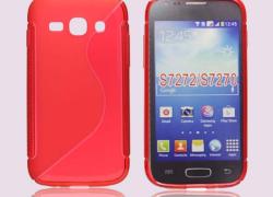 Червен силиконов гръб за Samsung  S7272 Galaxy Ace 3