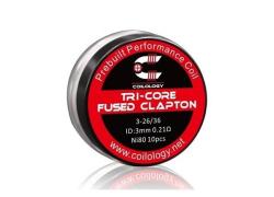 Coilology Tri-core Fused Clapton Prebuilt Coil NI80 0.21ohm 10pcs
