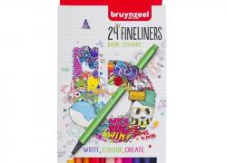 Цветни цънкописци в комплект 24 цвята Bruynzeel