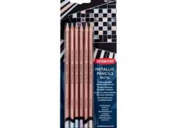 Цветни моливи 6 броя, пастелни цветове Derwent Metallic
