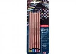 Цветни моливи 6 броя, ярки цветове Derwent Metallic