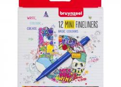 Цветни тънкописци мини, 12 цвята Bruynzeel