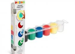Детска боя за рисуване с пръсти 25 ml,6 цвята Primo