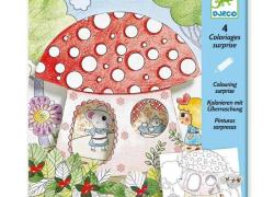 Детски комплект за оцветяване Djeco картинки с изненади - Палечка