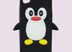 Дизайнерски гръб черен пингвин за iPhone 5 5s