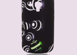 Дизайнерски гръб черен с бели кръгове за Samsung  I8190 Galaxy s3 mini 
