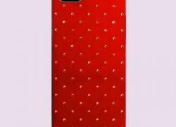 Дизайнерски гръб червен с камъни за Samsung Galaxy Core Plus G350
