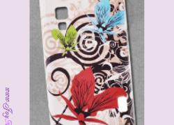 Дизайнерски гръб цветя пеперуди за Samsung 8190