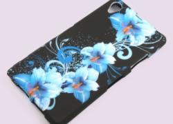 Дизайнерски гръб цветя в синьо и черно за Sony Xperia Z1 HT 1079