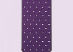 Дизайнерски гръб лилав с камъни за iPhone 5