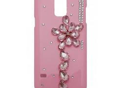 Дизайнерски гръб розов диамант за iPhone 5 / 5s