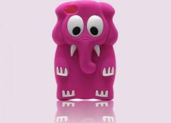 Дизайнерски гръб розов слон за iPhone 4 4s
