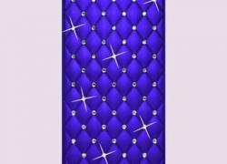 Дизайнерски гръб син с камъни за iPhone 5