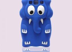 Дизайнерски гръб син слон за iPhone 4 4s