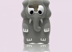 Дизайнерски гръб сив слон за iPhone 4 4s