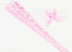 Дърпащи панделки 1.5 см х 27 см, розова