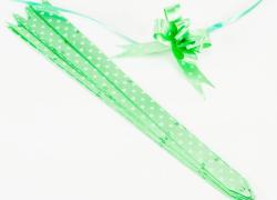 Дърпащи панделки 2 см х 36 см, зелена
