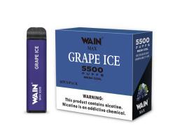 Еднократно вейп наргиле WAIN MAX Grape Ice 5500 дръпки