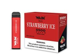 Еднократно вейп наргиле WAIN MAX Strawberry Ice 5500 дръпки