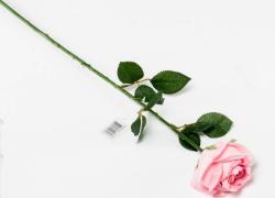 Изкуствен стрък роза розе