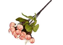 Изкуствен стрък Спрей Рози, Цвят праскова микс