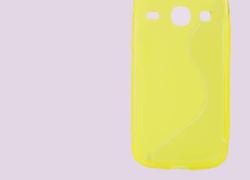 Жълт силиконов гръб Samsung  G3502 Galaxy Core Plus