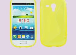 Жълт силиконов гръб Samsung  I8190 Galaxy s3 mini
