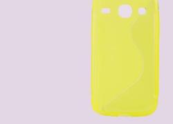 Жълт силиконов гръб за Samsung I9500 Galaxy S4