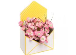 Картонена кутия Envelope, Бял/Жълт