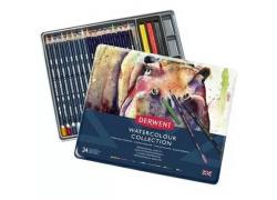 Колекция 24 цвята акварелни моливи и пастели Derwent Inktense
