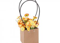 Комплект 10 бр торбички за цветя крафт, квадратни