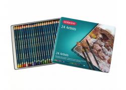 Комплект 24 цвята професионални цветни моливи Derwent Artist