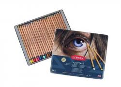 Комплект 24 цвята професионални цветни моливи Derwent Lightfast