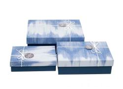 Комплект 3 бр. кутии в синьо и бяло