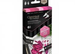Комплект 6 цвята алкохолни маркери Classique - Розови