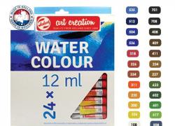 Комплект акварелни бои в тубички 24 цвята Talens