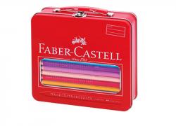Комплект цветни моливи за рисуване в метално куфарче + аксесоари Faber-Castell